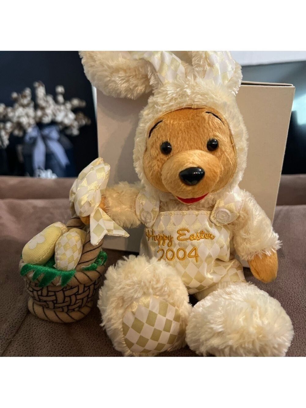 Winnie The Pooh Easter Bunny Plush with Basket
